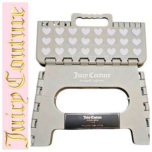 Juicy Couture Home JC Signature Logo Hearts Step Stool